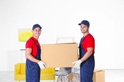 Furniture loading into a removal van in Mortlake