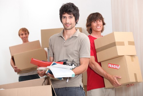 Packed moving boxes ready for a Mortlake relocation