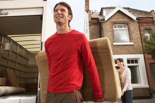 Careful furniture wrapping for a Mortlake home removal