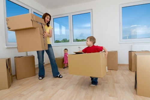 Packing and loading items for a Mortlake man and van removal