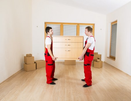 Careful furniture handling during a local house removal